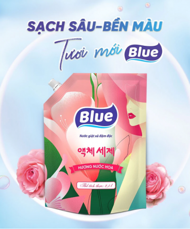 ( MUA 1 TẶNG 1) Túi Nước Giặt BLue 2.1L Nước hoa