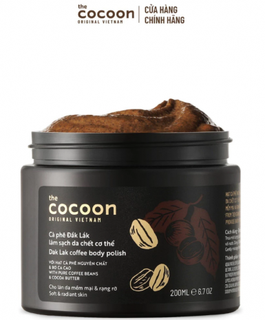 Tẩy da chết cơ thể cà phê Đắk Lắk Cocoon cho làn da mềm mại và rạng rỡ 200ml