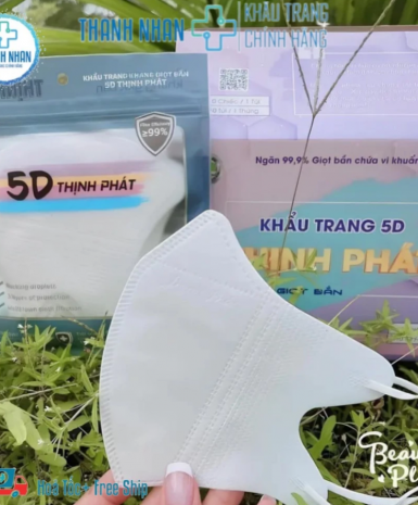 [Combo 50 Cái] Khẩu Trang 5D Thịnh Phát Màu Trắng Đen,Chống Nắng,Chống Bụi,Chống Tia UV,Hàng Chính Hãng Công Ty.