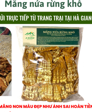 Măng nứa non khô Tây Bắc loại siêu non phơi nắng, măng khô rừng tự nhiên Hà Giang 500g